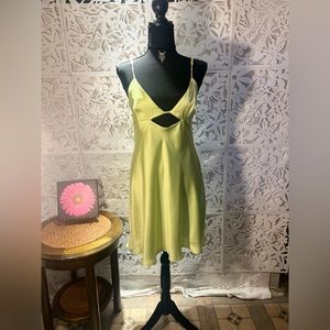 Satin Effect Cut Out Dress